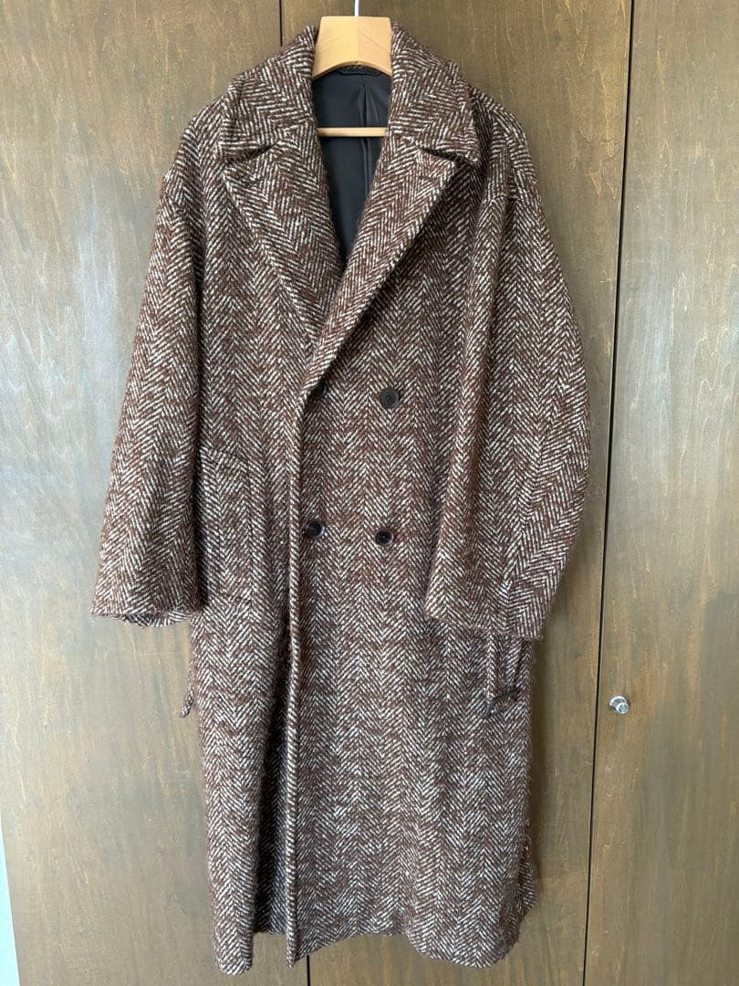 AURALEE ツイードロングコート