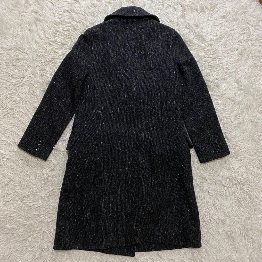 【美品】マーガレットハウエル　ダブルチェスターコート　ツイード　ロング　Sサイズ