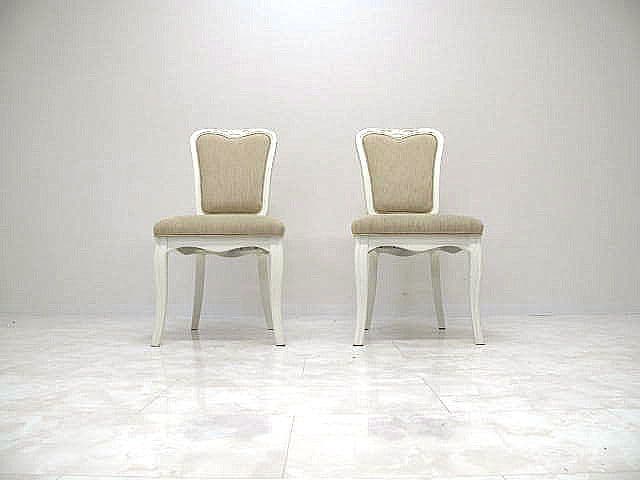 東海家具 リモージュ チェア 2脚セット　猫脚 ロココ調 ダイニングチェア 椅子