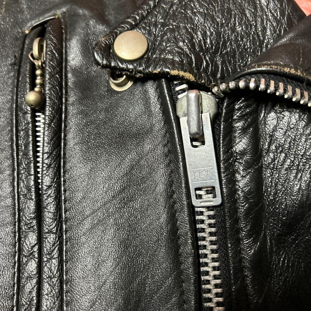 70s UK ヴィンテージ ダブルライダース ロンジャン 英国製666パンク