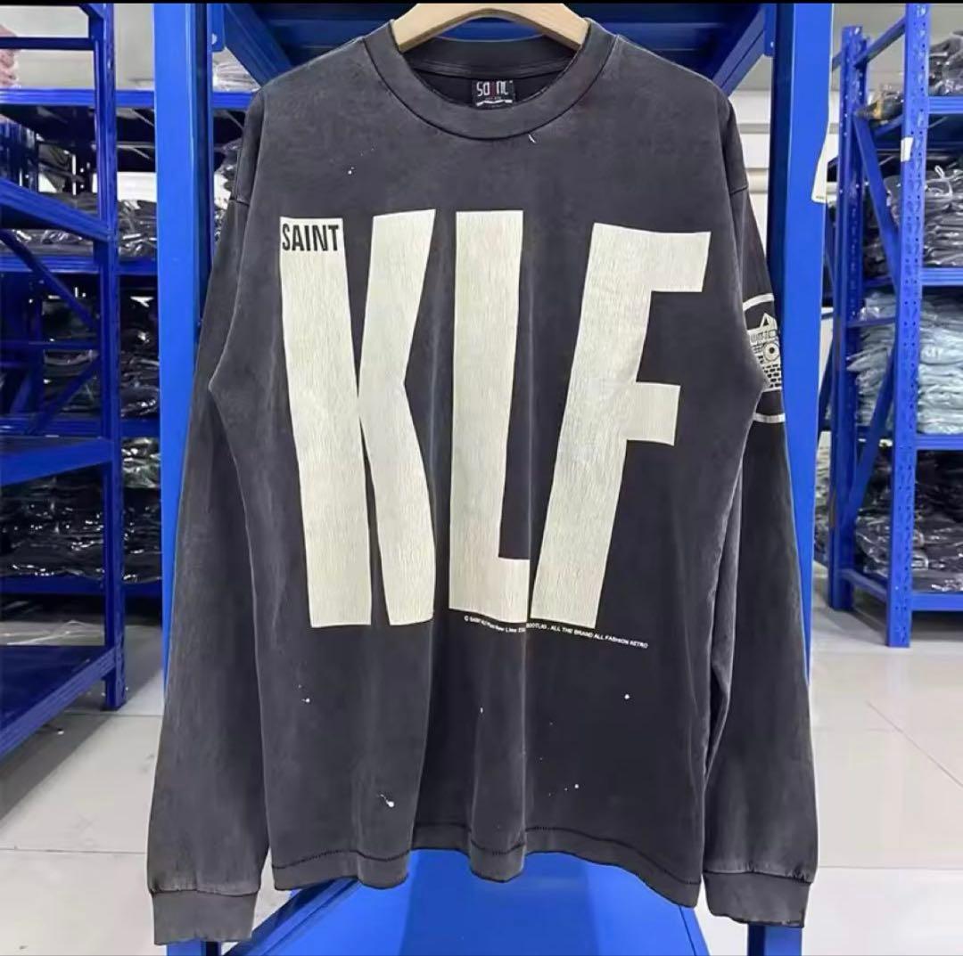 SAINT MICHAEL美品 XL長袖KLF ダークグレー Tシャツ
