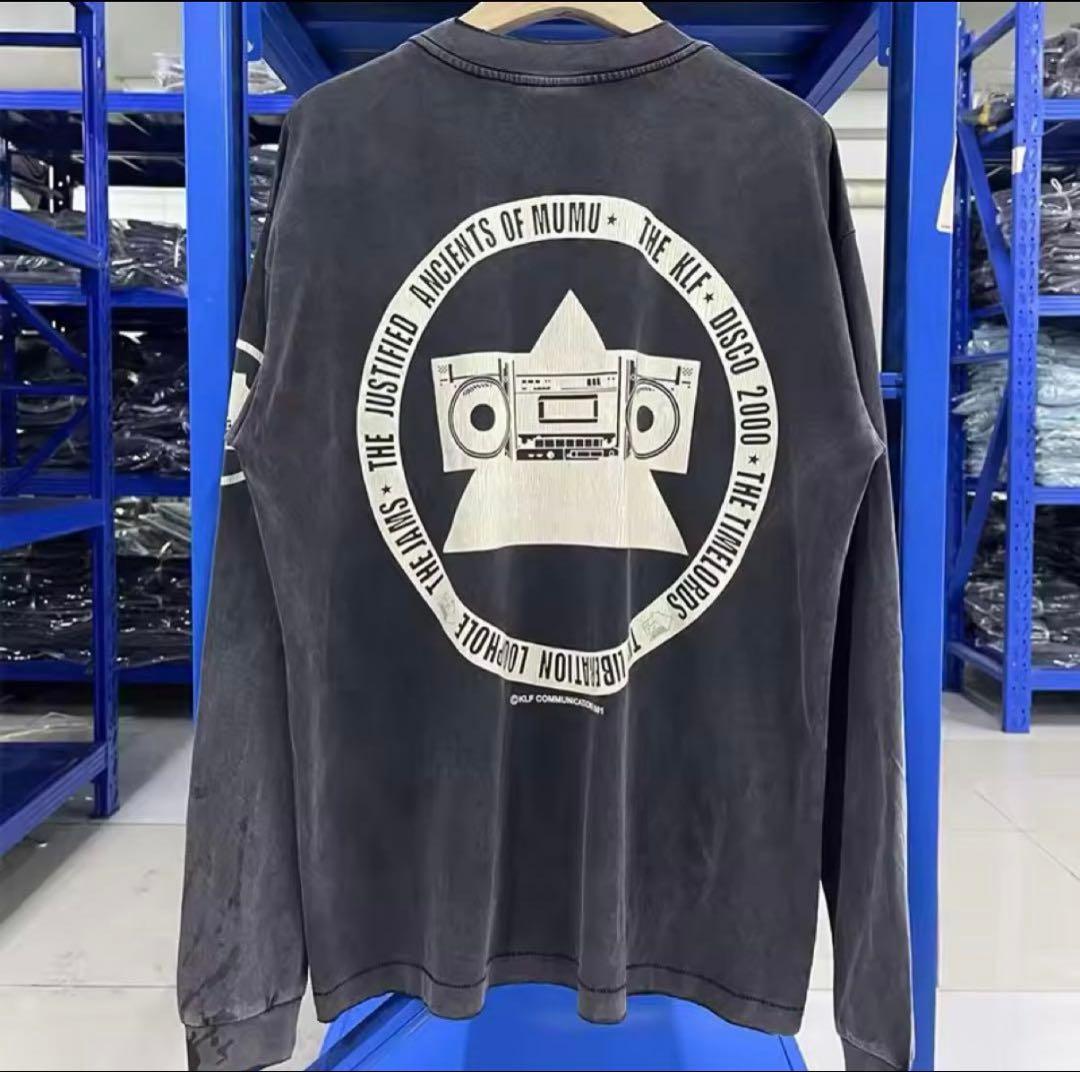 SAINT MICHAEL美品 XL長袖KLF ダークグレー Tシャツ