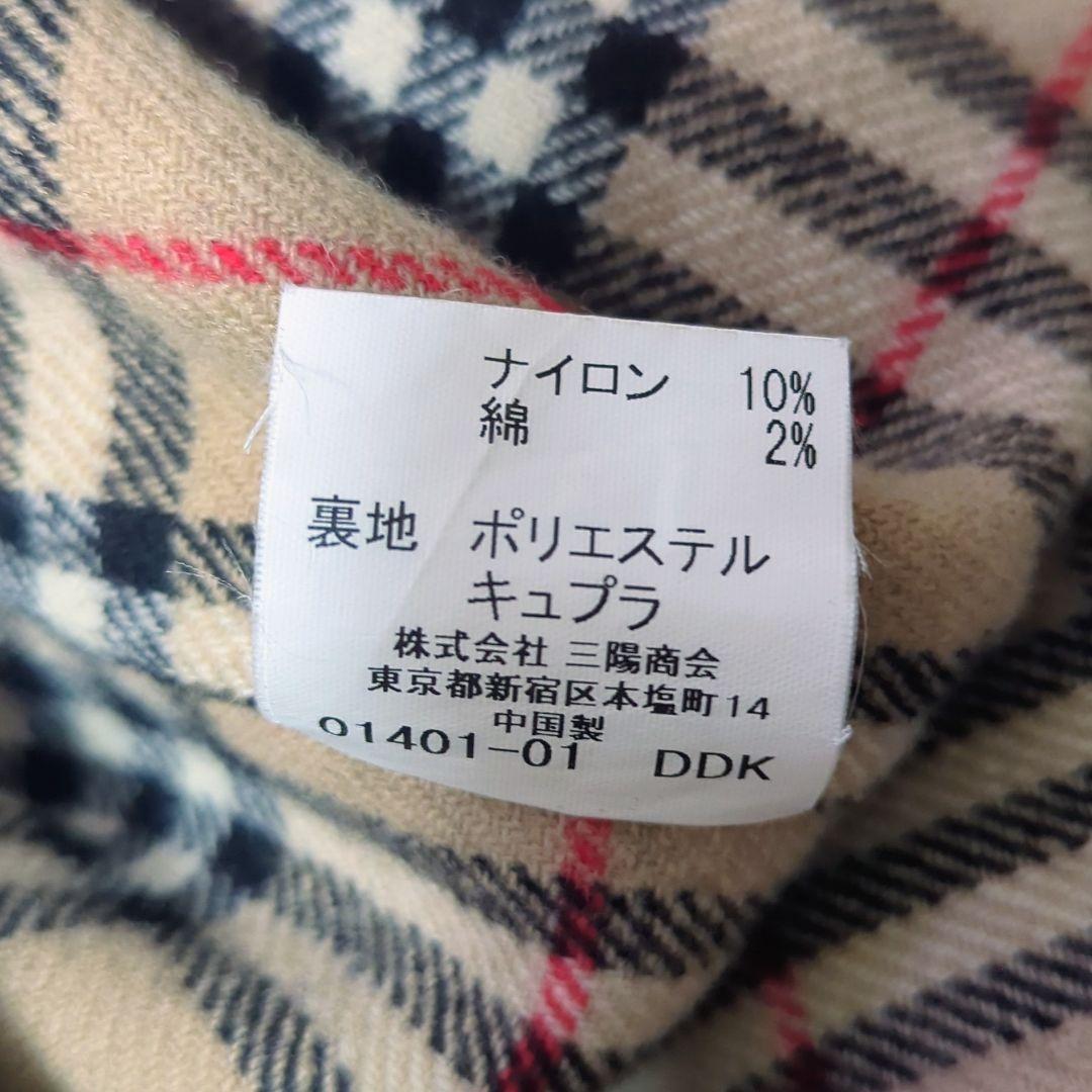 【BURBERRY BLACK LABEL】美品 ノバチェックピーコート M