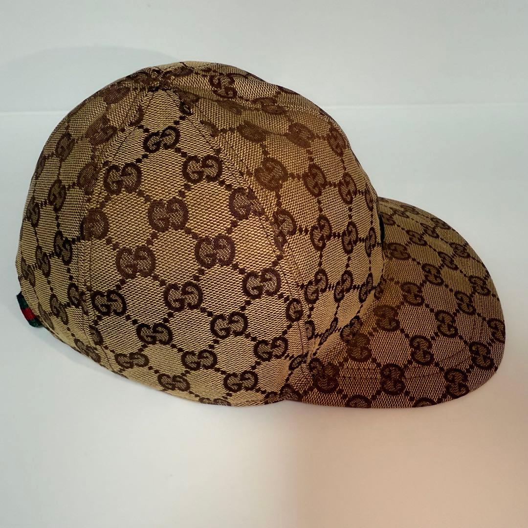レア商品★GUCCI/GGパターン/ベージュ/Mサイズ/キャップ／オー