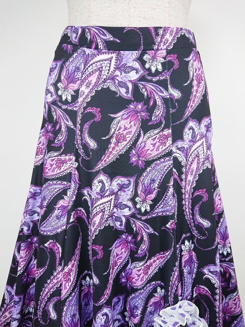 フラメンコ　ファルダ　新品　パープル系　フラメンコ衣装　Leirena