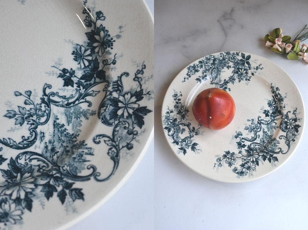 美品ショワジー・ル・ロワ　ポンパドール平皿　フランスアンティーク