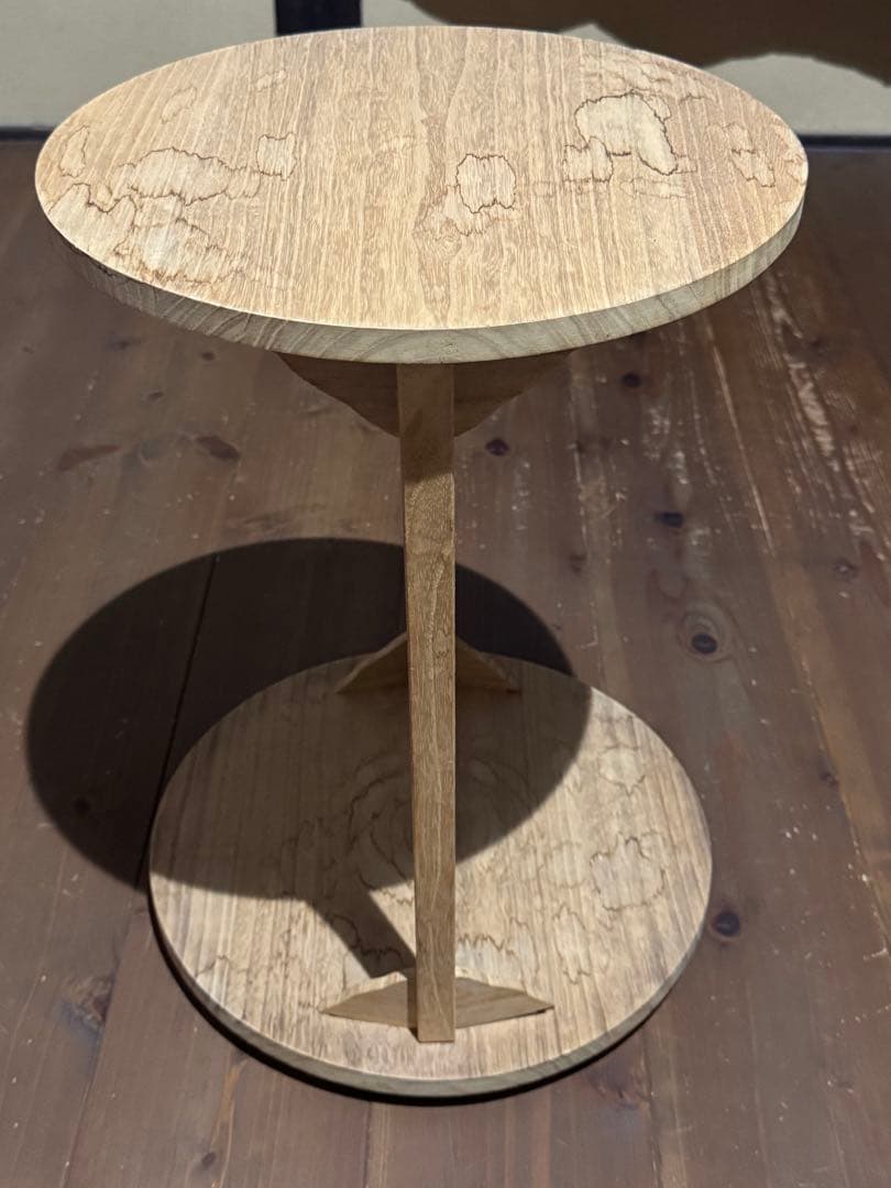 茶道具　木地丸卓　組み立て式