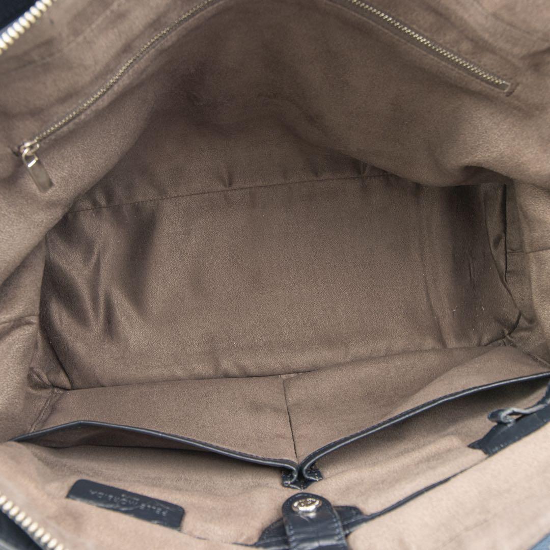 A092【美品】ペッレモルビダ／メイデンヴォヤージュ　トートバッグ　クロコ型押し