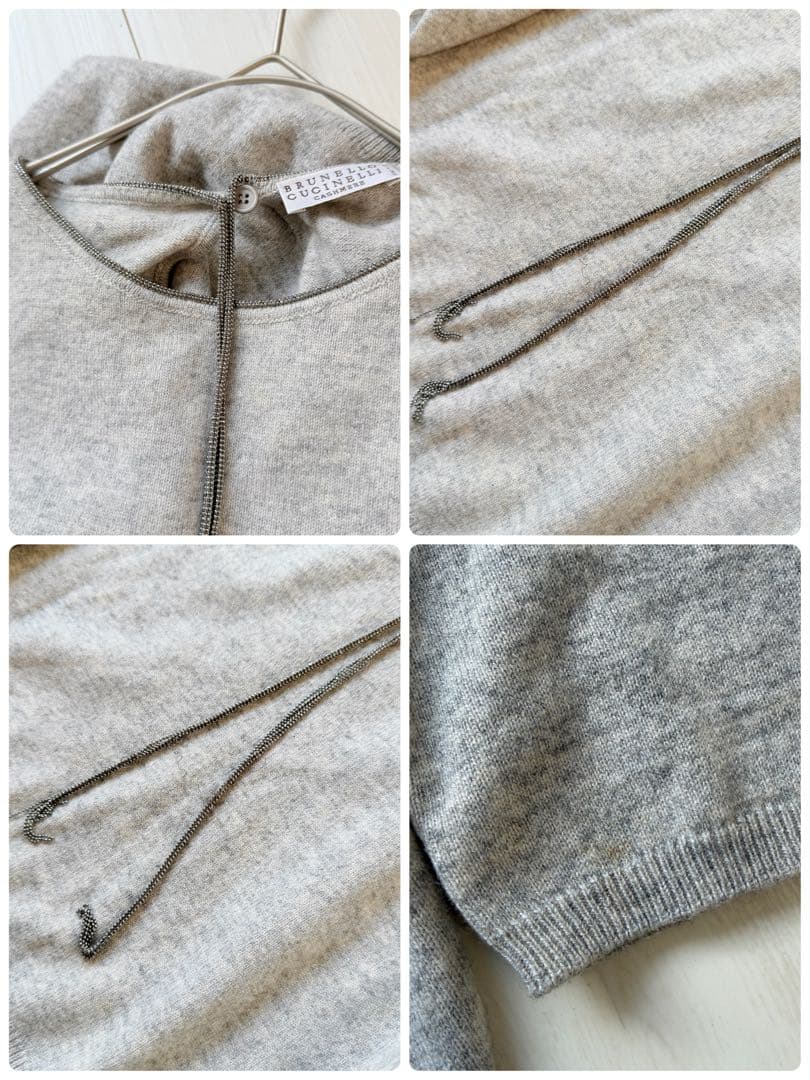 希少✨ブルネロクチネリ　カシミヤ100 モニーレ装飾 オーバーサイズ ニット