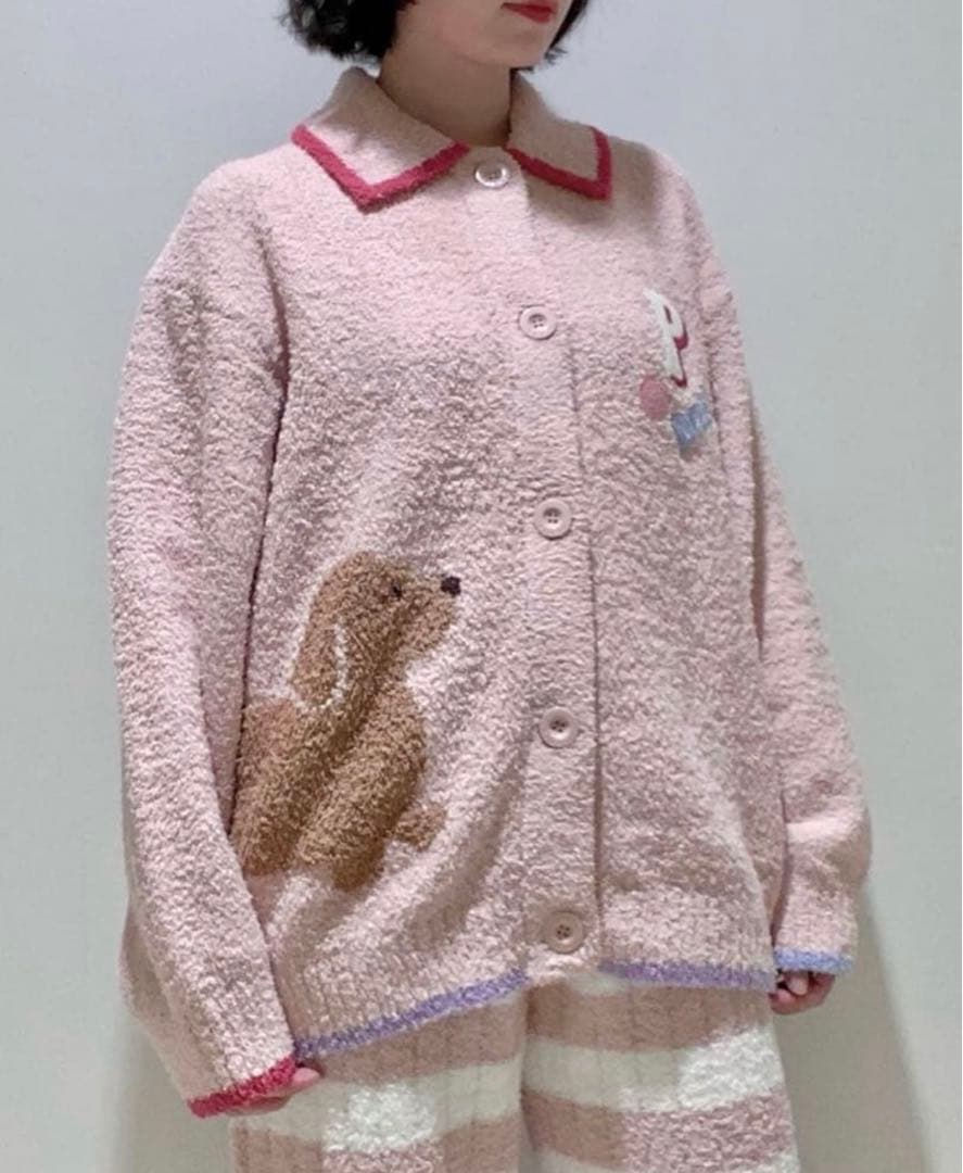 【新品】 ジェラピケ ベビモコダックスフンドジャガードカーディガン ダックス