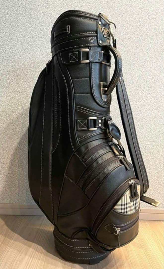 hikaru kotaniBURBERRY ブラックレザー キャディバッグ