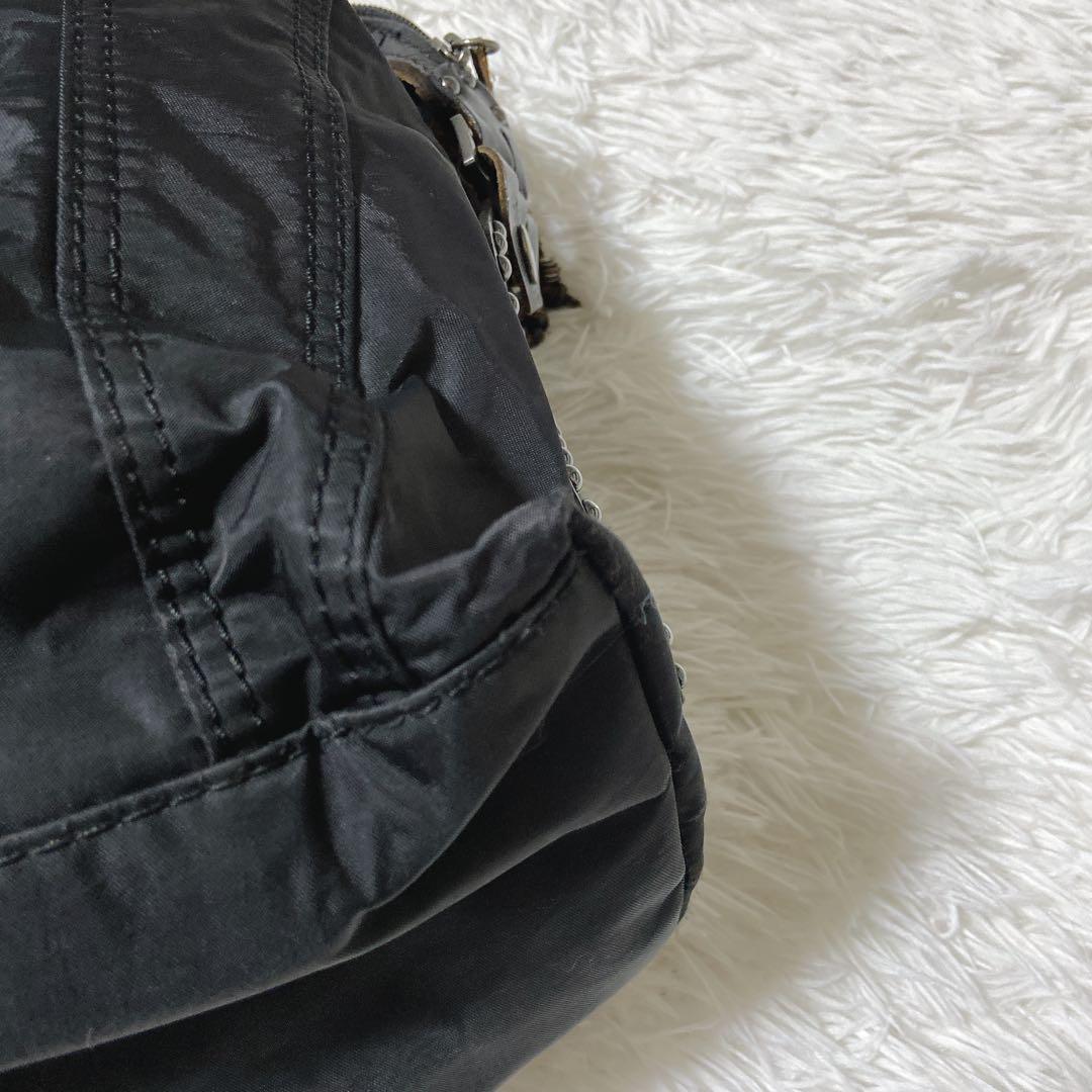 もも ⭐️ディーゼル　トートバッグ　ナイロン　レザー　大容量　A4サイズ