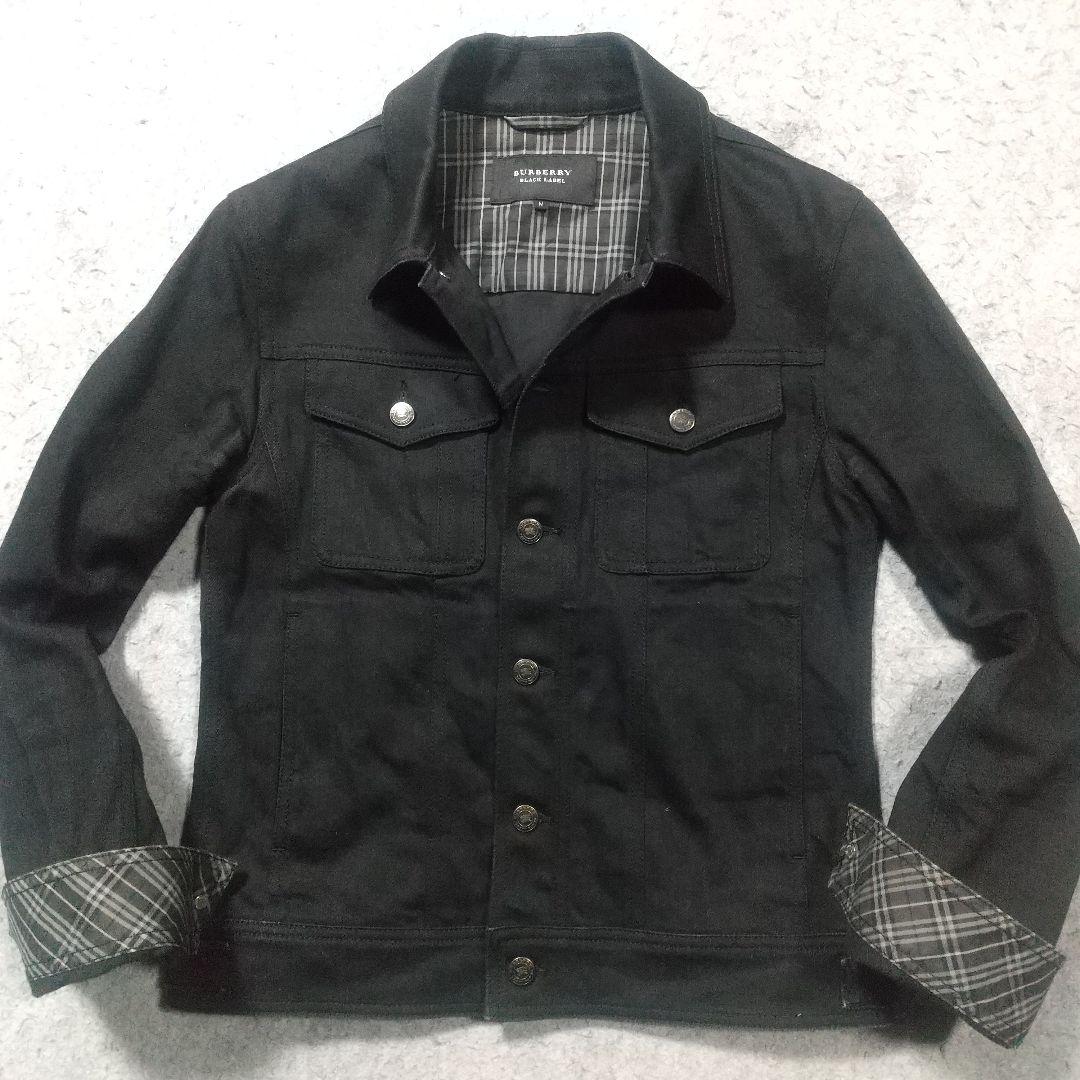 美品 バーバリーブラックレーベル デニムジャケット ブルゾン ブラック 春秋