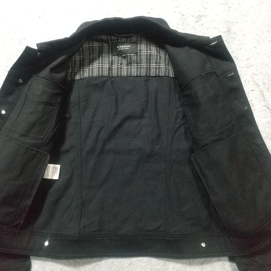 美品 バーバリーブラックレーベル デニムジャケット ブルゾン ブラック 春秋