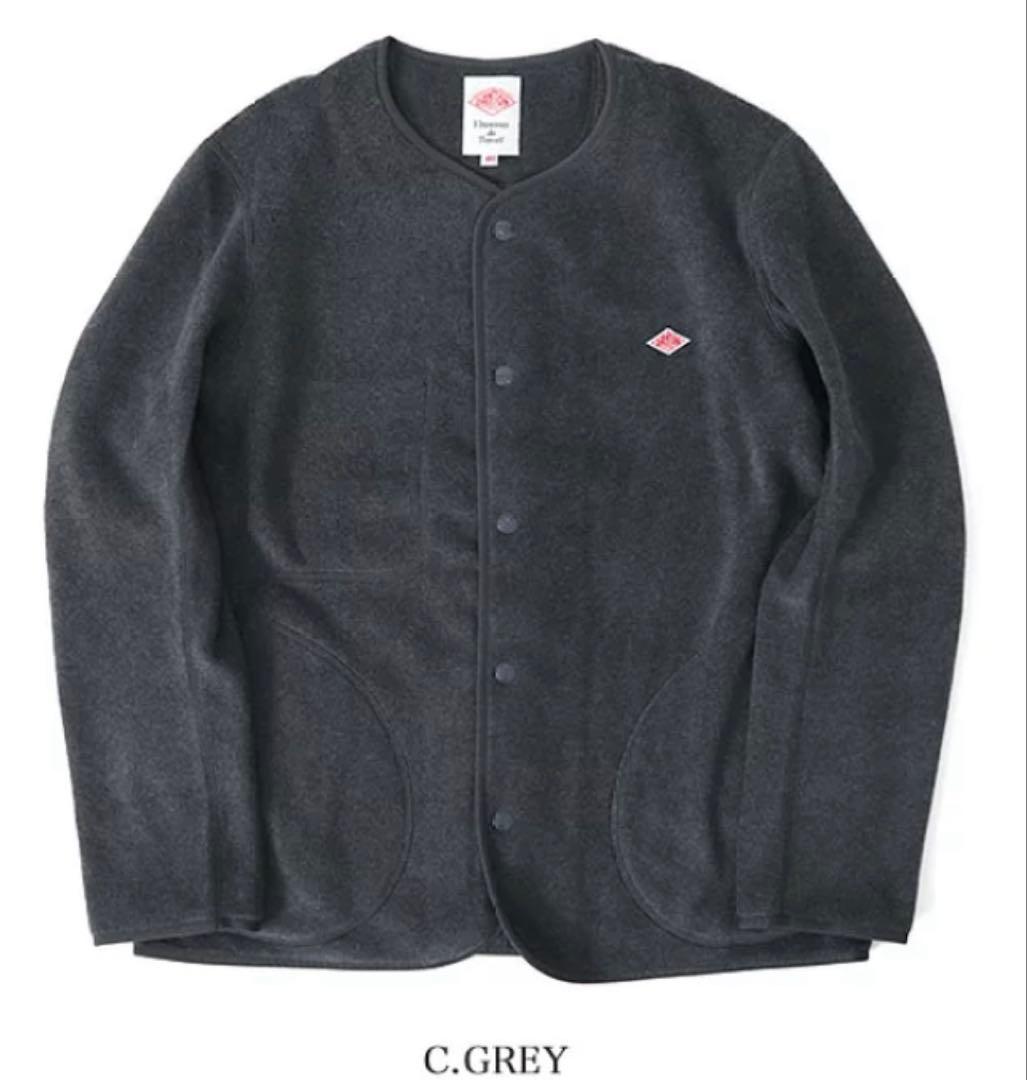 トップス DANTON FLEECE COLLARLESS JACKET