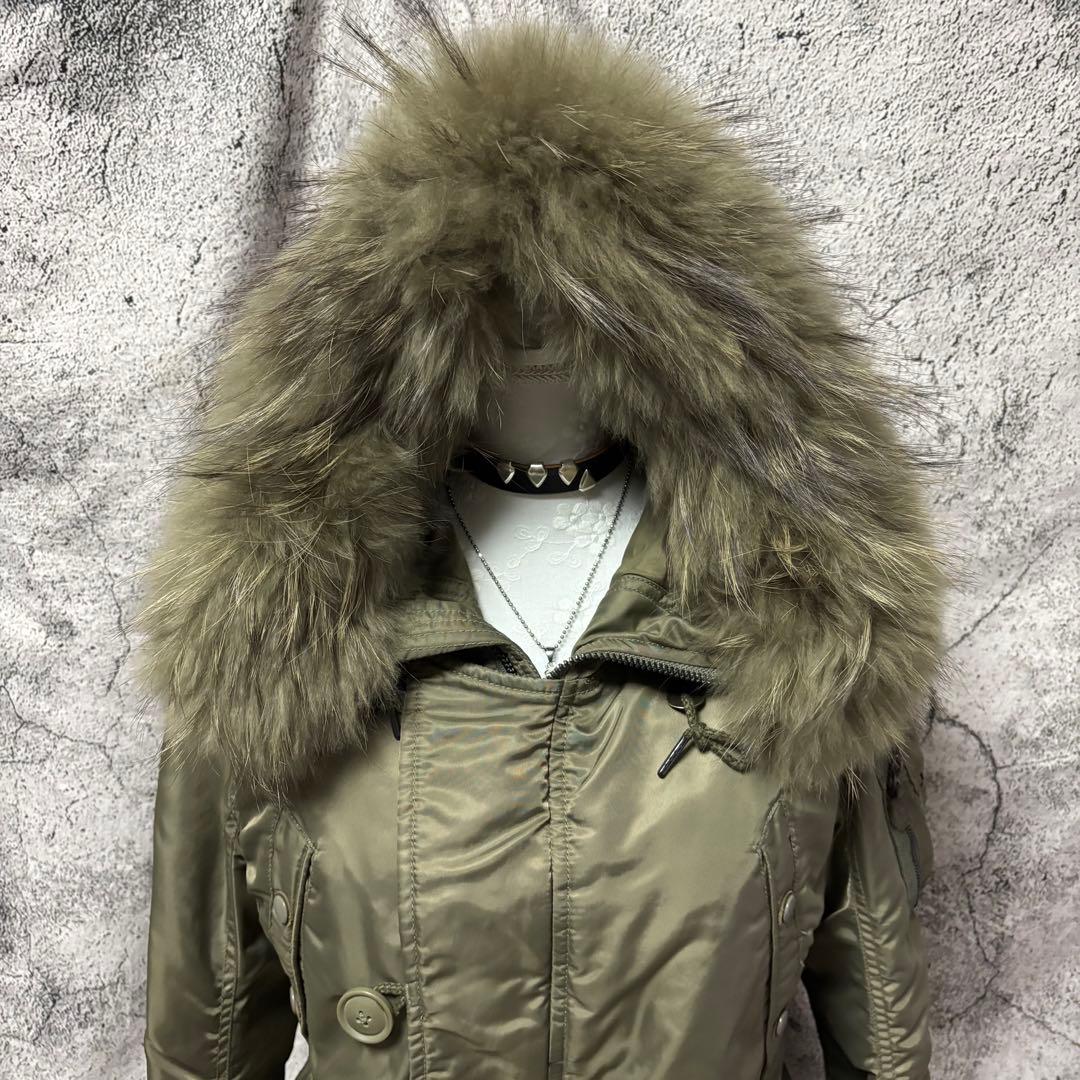 y2k 00s goa ゴア　ミリタリージャケット リアルファー　ネオグランジ