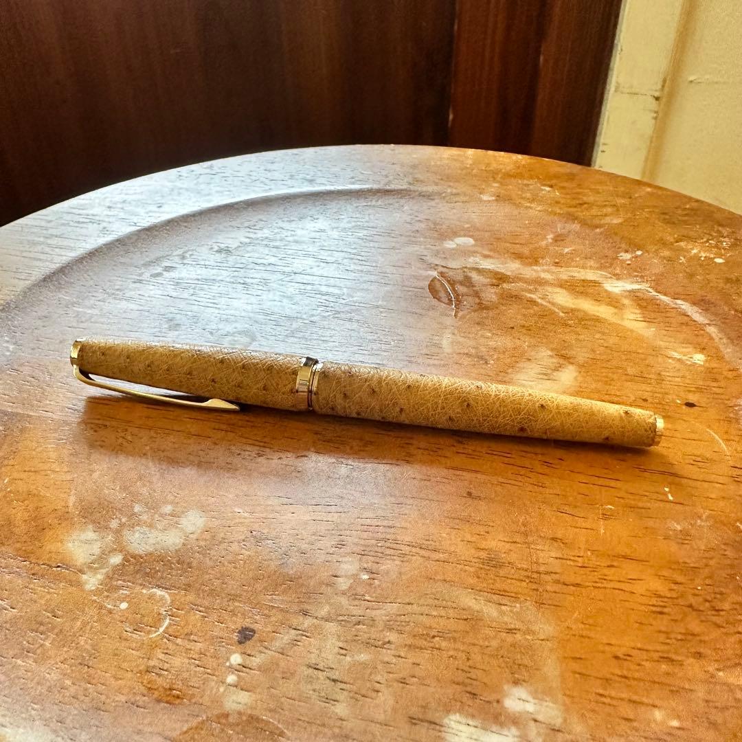 sailor セーラー　万年筆　オーストリッチ　茶　ペン先　18k ①