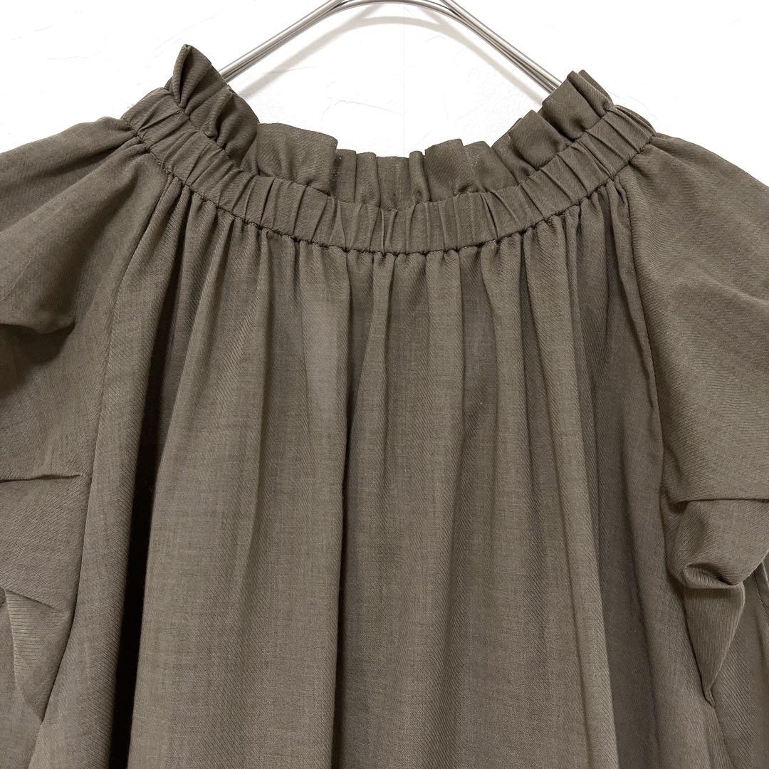 アナイ【美品】キョウネンボイルバックリボンブラウス