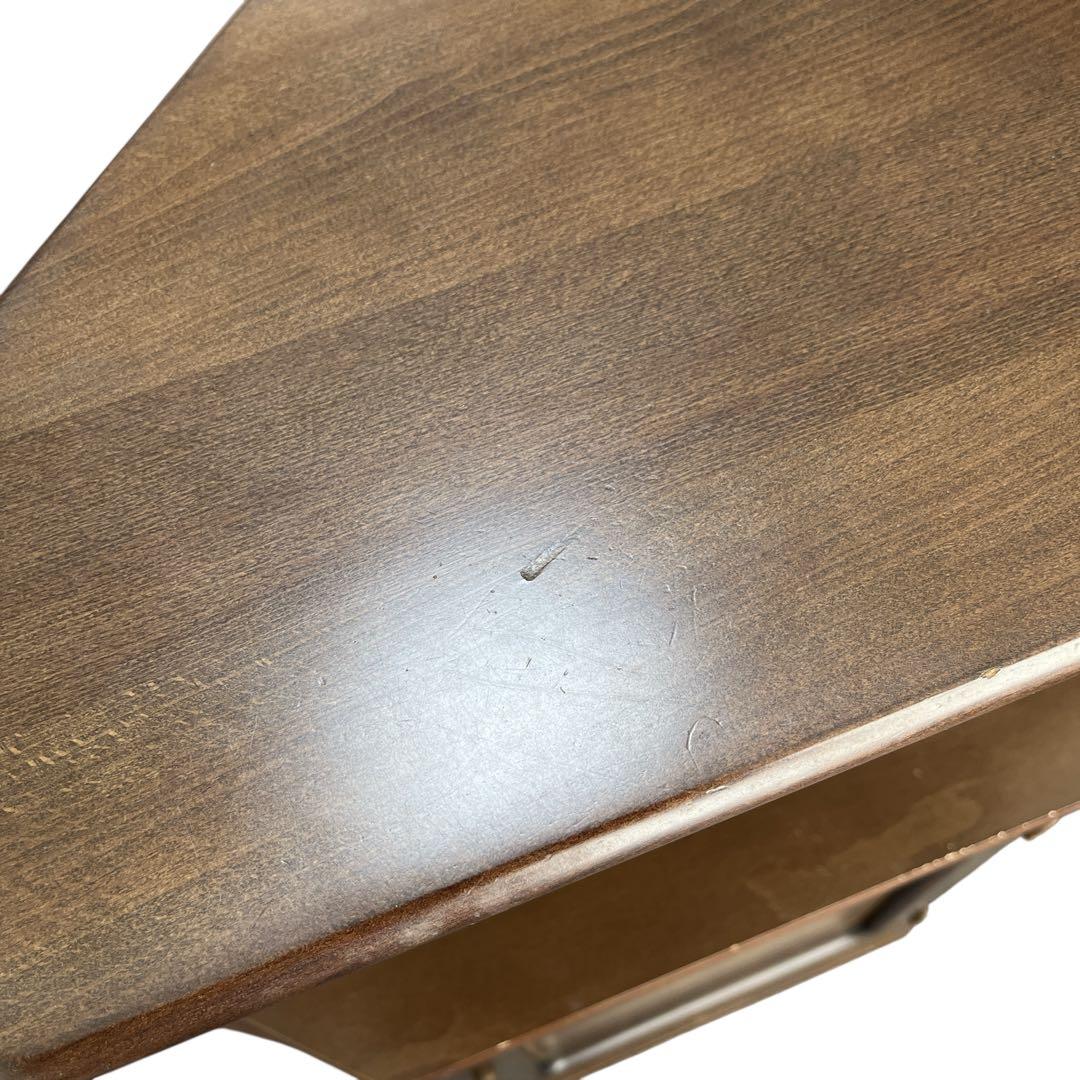 Karimoku カリモク 三角コーナータイプ 電話台 花台 収納棚 ビンテージ