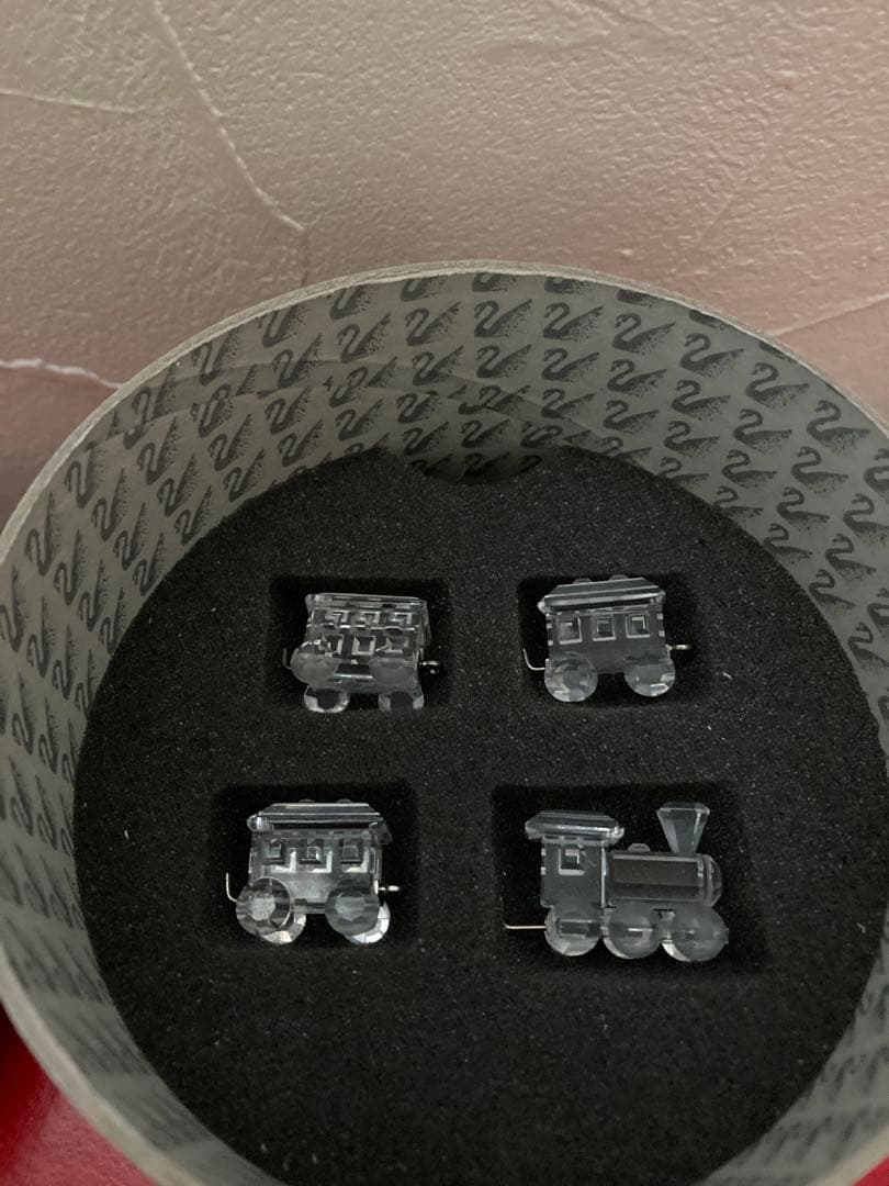 スワロフスキー クリスタル 置物 列車セット ミラー付　箱有り