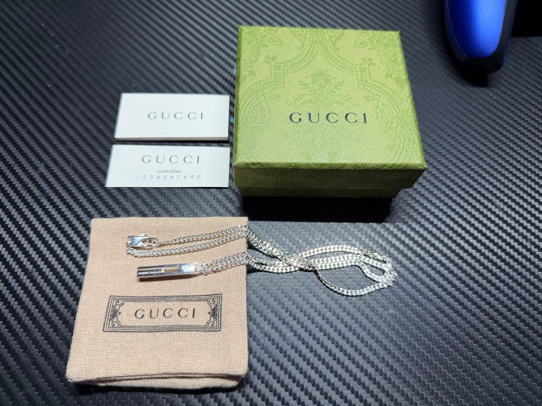 GUCCI シルバー チェーンネックレス 未使用品