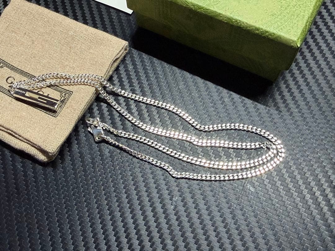GUCCI シルバー チェーンネックレス 未使用品