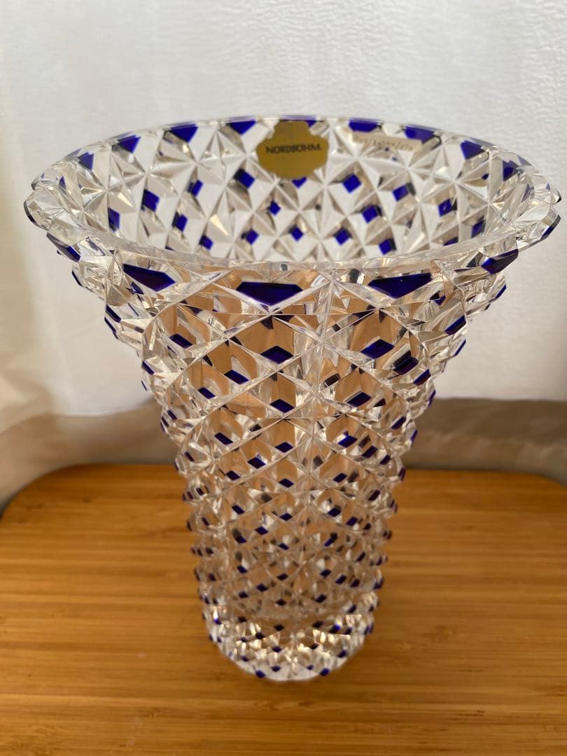 NORDBOHM 色被せ切子 クリスタルガラス　花瓶