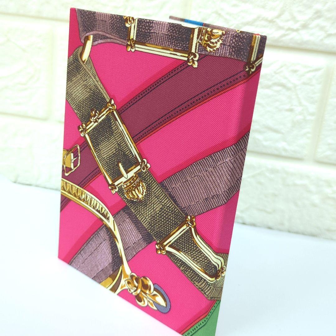 エルメス ベルトデザイン ノートブック メモ帳 ピンク カーキ ブルー【美品】