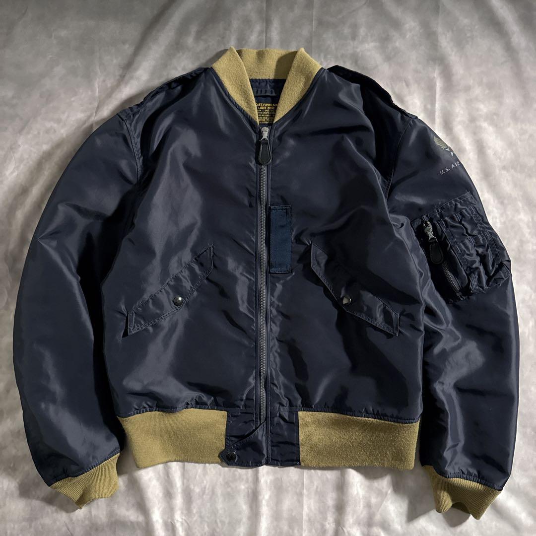美品　バズリクソンズ　L-2A短丈 フライトジャケット 東洋　ネイビー　40