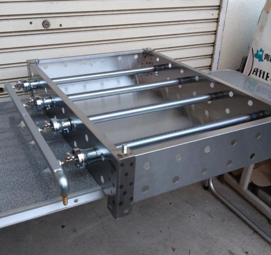 Ｔ グリラー 幅900 鉄板6t ３辺フチ 奥100H ブラ持手