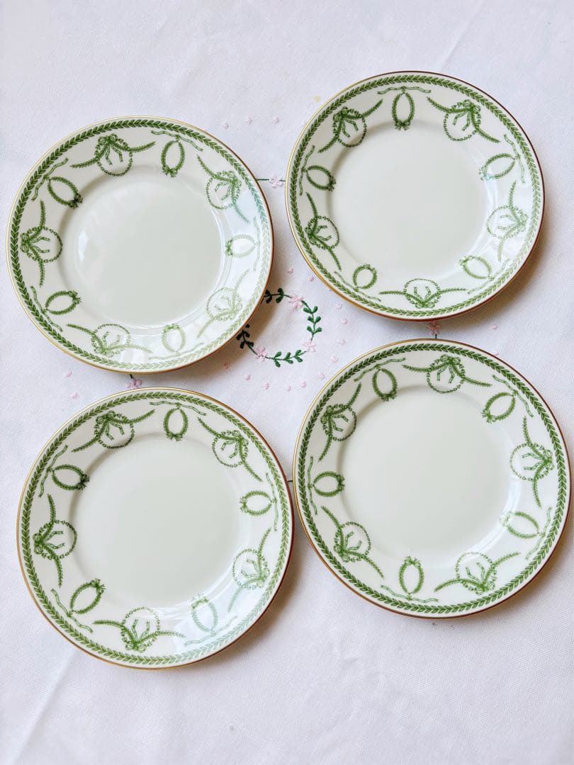 新品ロワイヤルリモージュ　超美品　ラデュレ風　パン皿４枚新品未使用