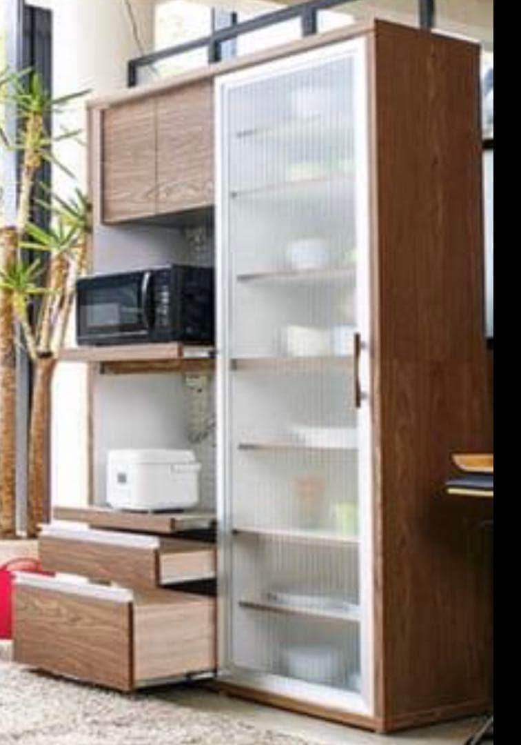 食器棚 キッチンボード 引き戸120