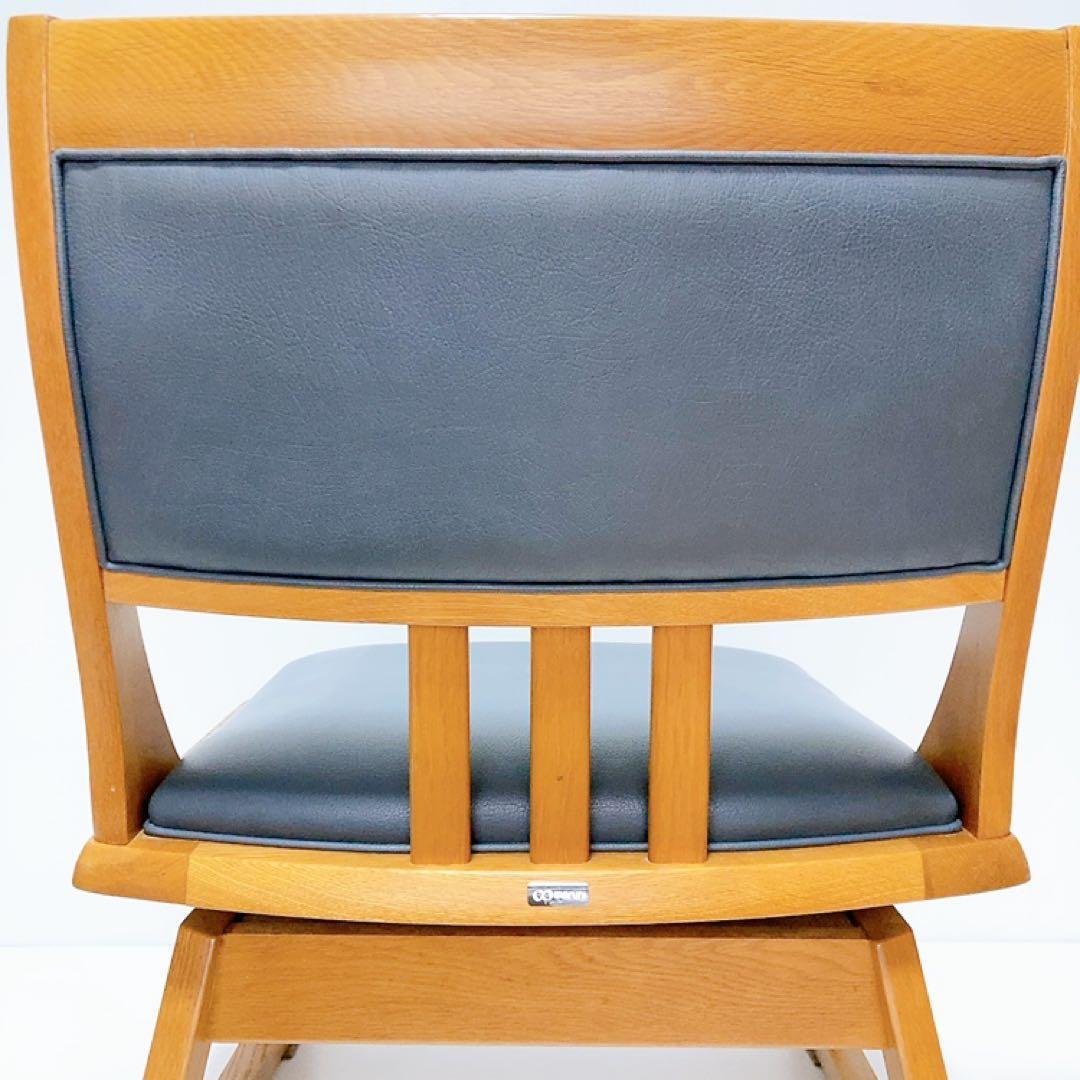 【良品】maruni 木製　ダイニングチェア　マルニ 回転チェア ロッキン　椅子