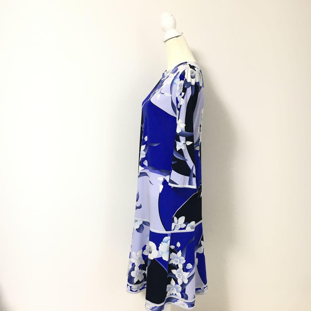 近年美品　LEONARD レオナール　カンカン　ロング　ワンピース　42
