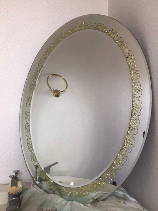 【超豪華美品】超大型楕円型ウォールミラー