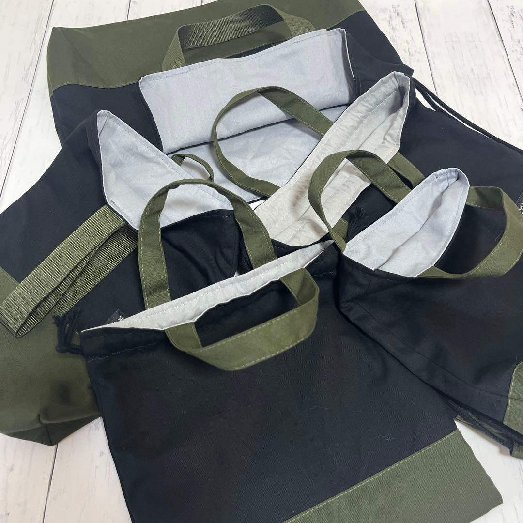 ちぃ 入園入学セット ブラック×カーキ 男の子 ハンドメイド