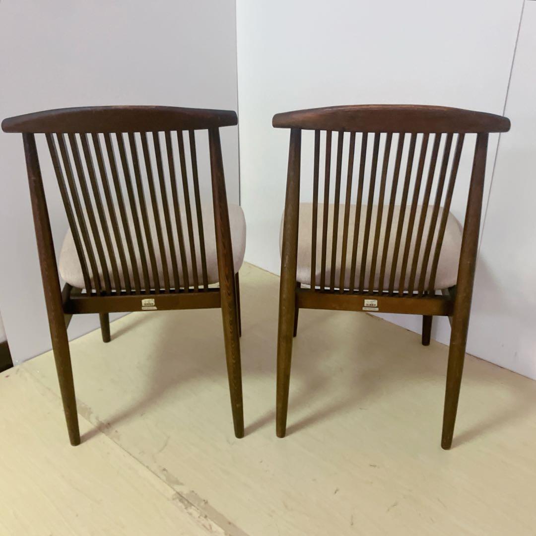 飛騨産業　オールド　キツツキ　ダイニングチェア　2脚セット　木製チェア　レトロ