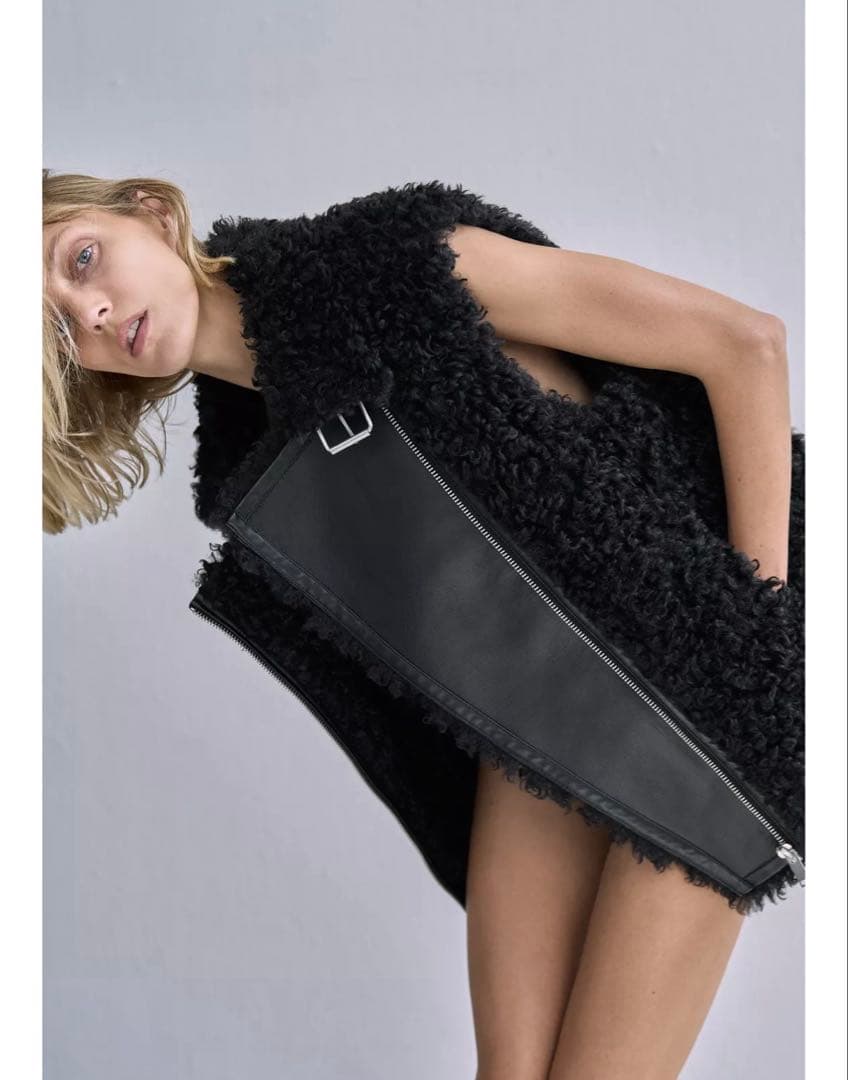 ZARA リバーシブルベスト　ZW collection