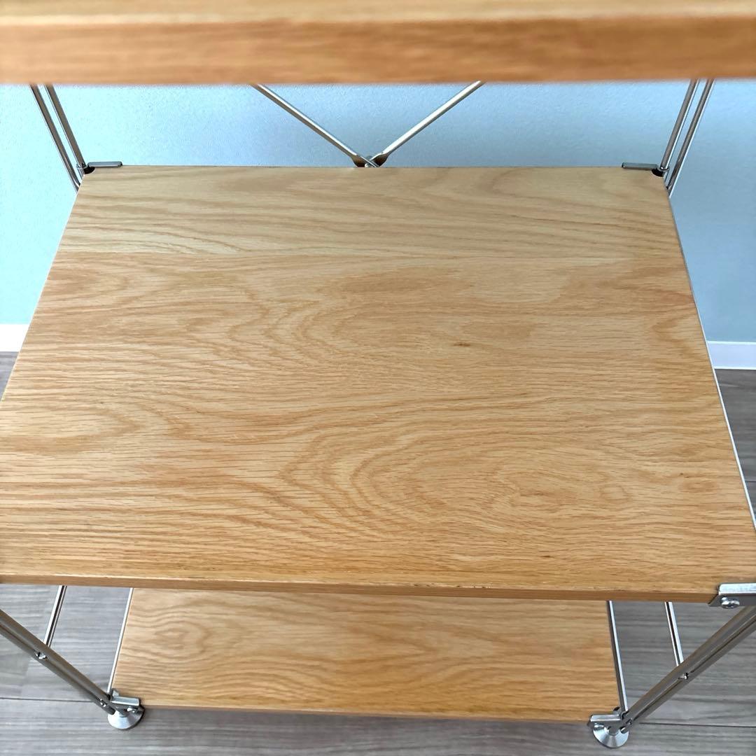 無印良品　ステンレスユニットシェルフ　オーク材棚セット　小