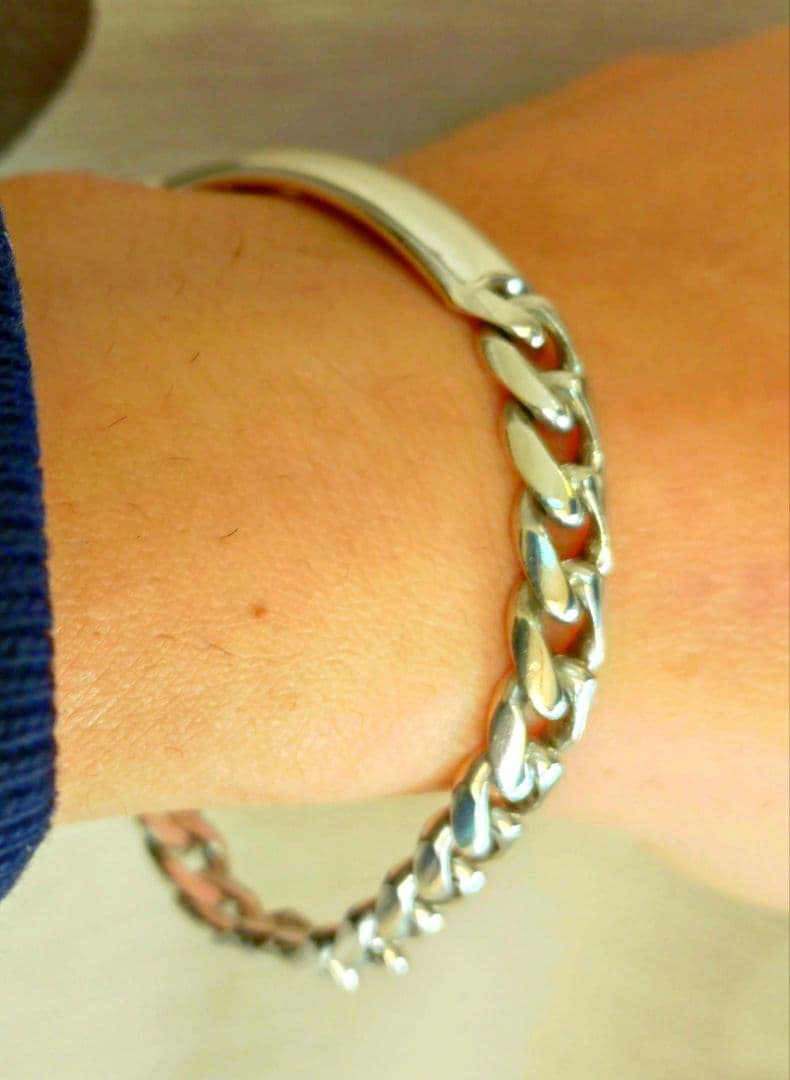 TIFFANY　ヴィンテージIDチェーンブレスレット　シルバー925