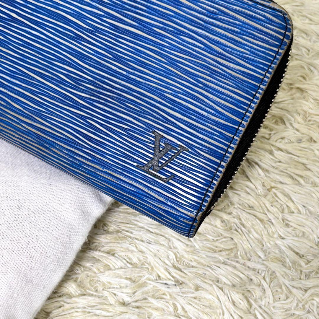 【美品】ルイヴィトン ジッピーウォレット エピ デニム M61862 長財布