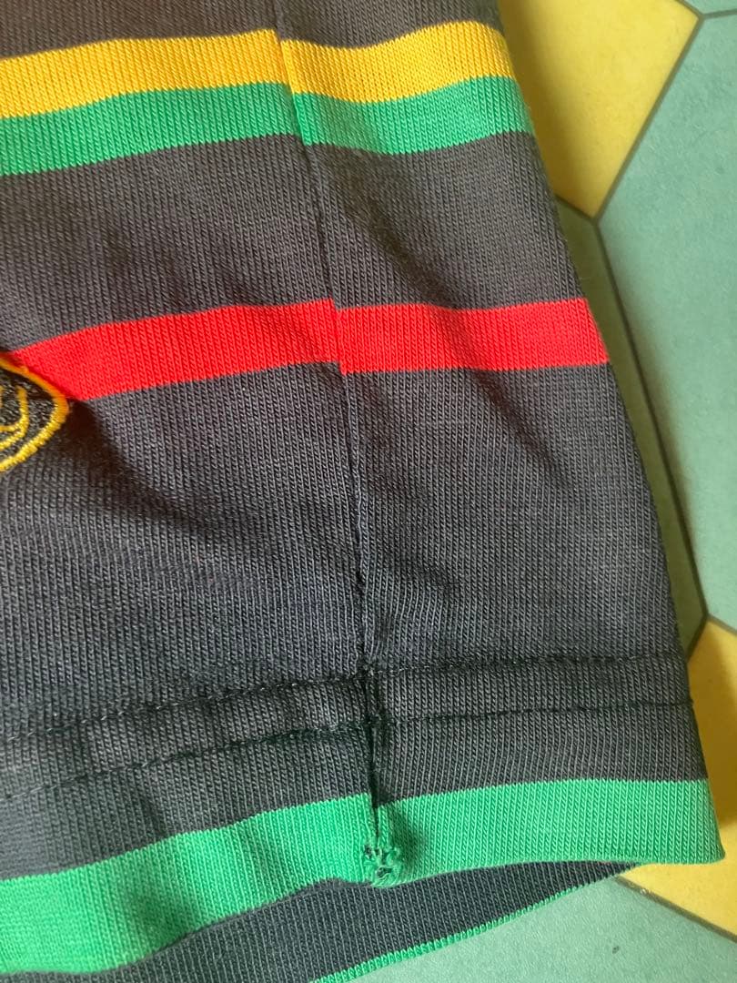 stussy STUSSY ヴィンテージ 黒タグ　ラスタ　Tシャツ　L レゲエ