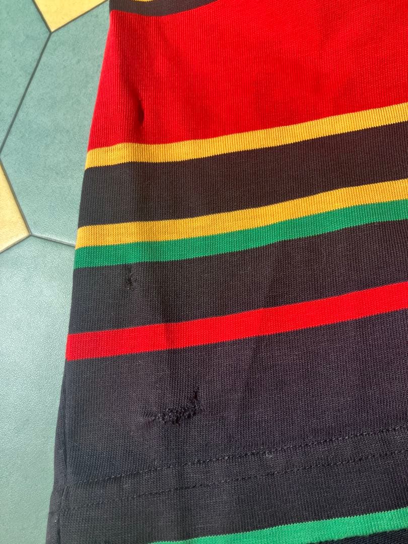 stussy STUSSY ヴィンテージ 黒タグ　ラスタ　Tシャツ　L レゲエ