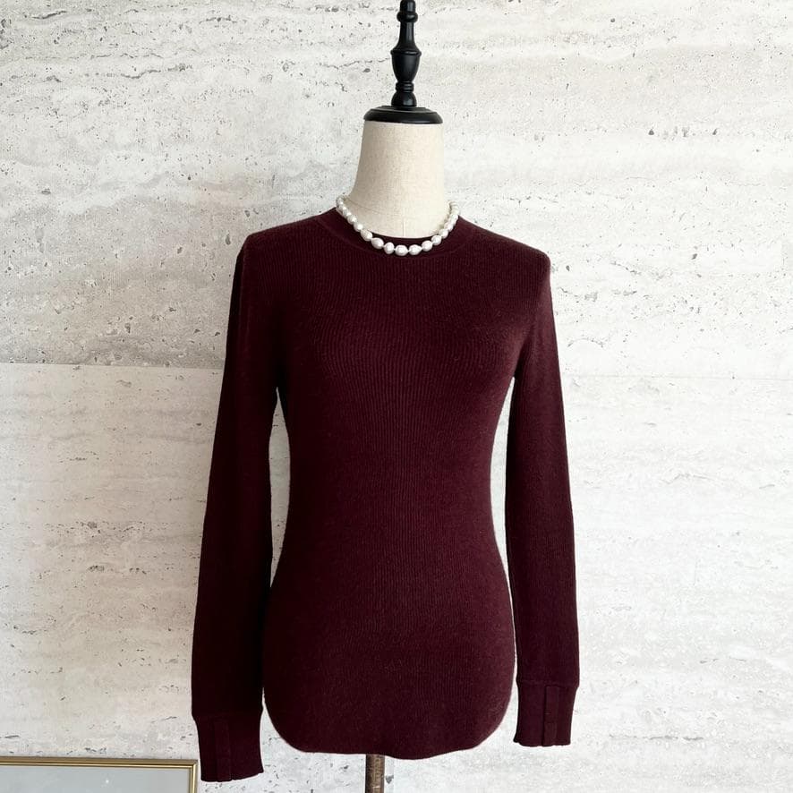 美品★HERMES★カシミヤ★シルク★刺繍★リブ★ニットトップス