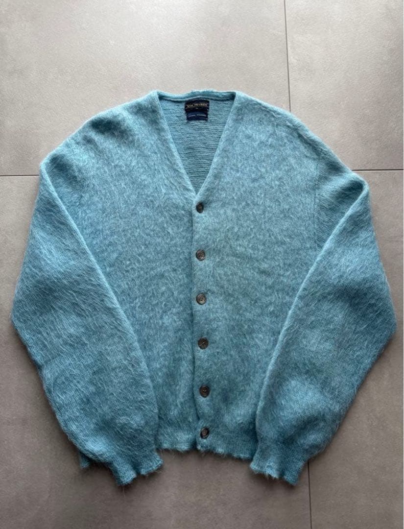 毛足長め　モヘアカーディガン　60s 70s アメリカ製
