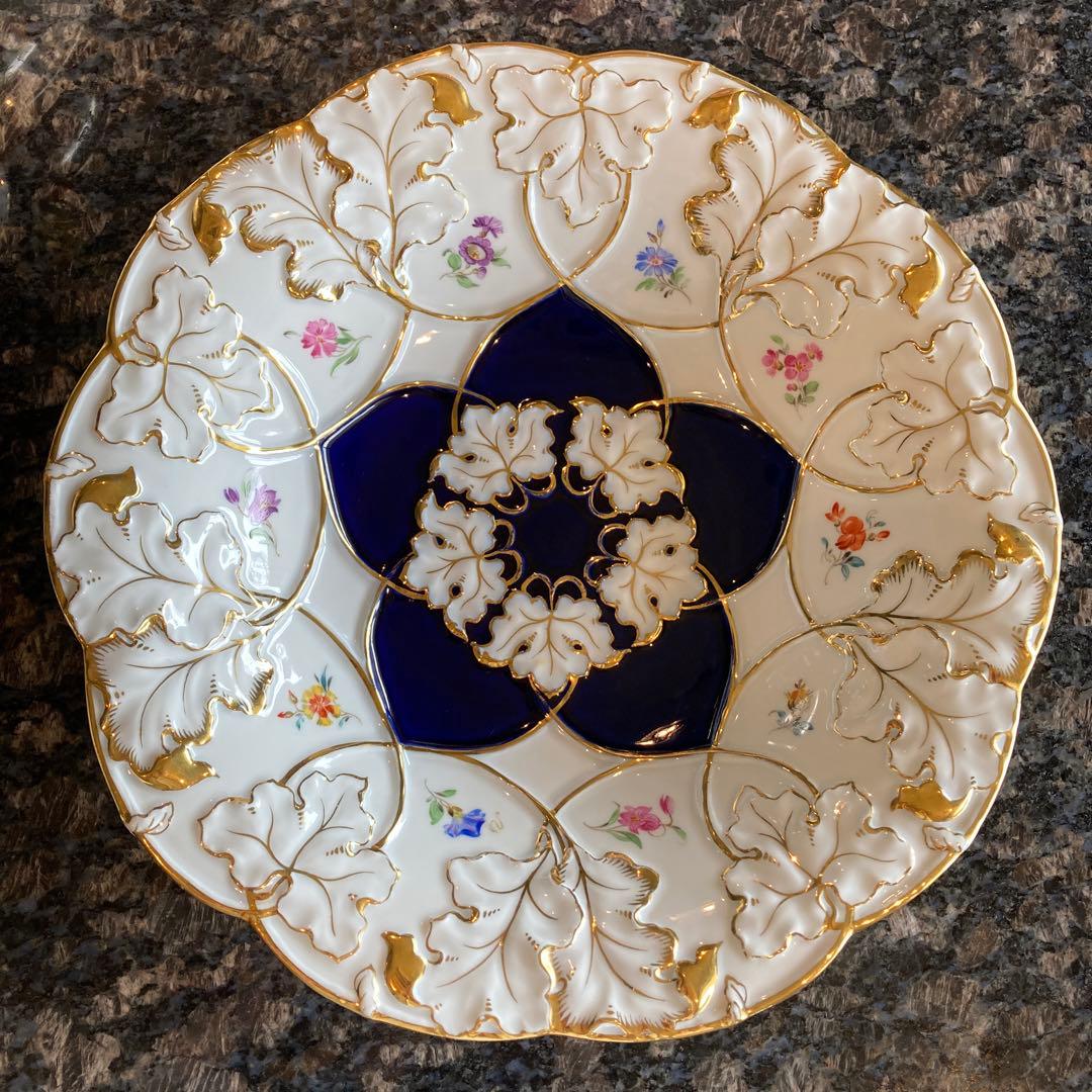 マイセン　大皿　アンティークプレート28cm 古マイセン　 Meissen