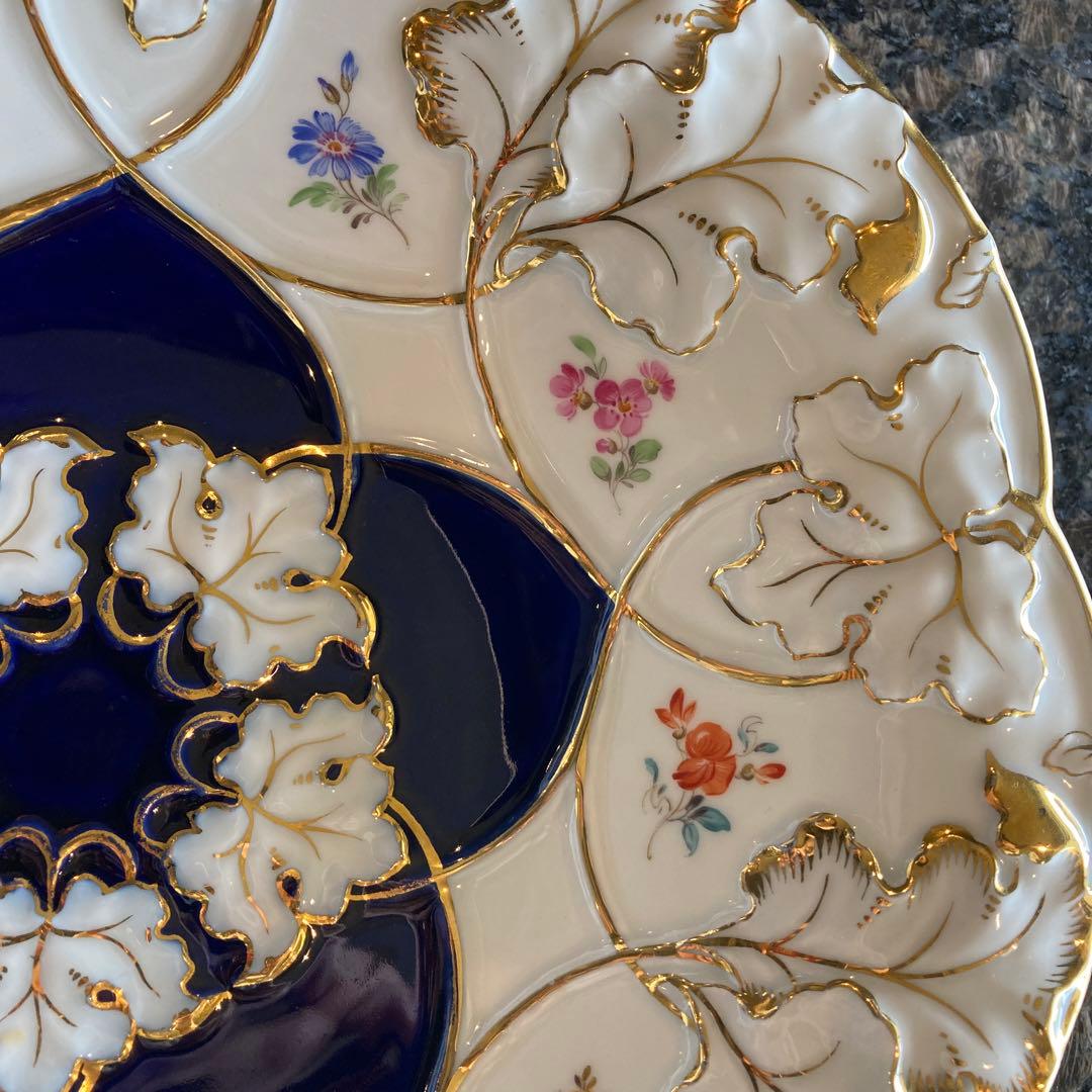 マイセン　大皿　アンティークプレート28cm 古マイセン　 Meissen