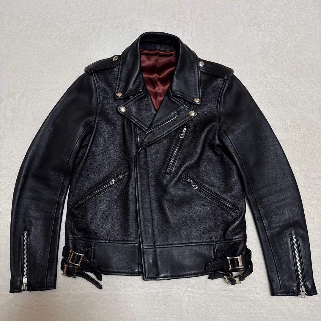 未使用品 Scye サイ レザーダブルライダースジャケット 38 ブラック