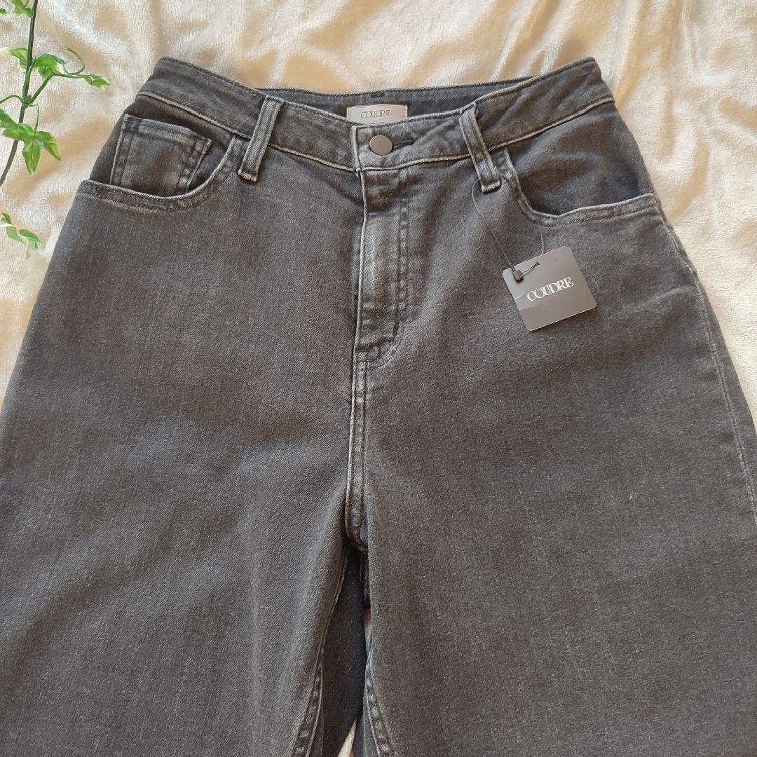 [新品]COUDRE ハイウエストデニム 25 BLACKブラック BLK