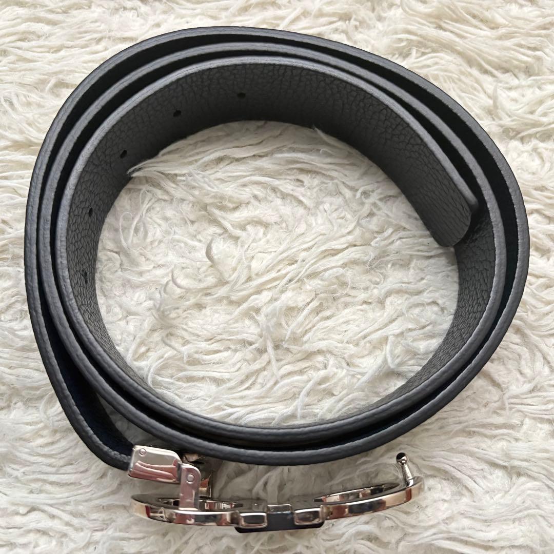 極美品　フェラガモ　ダブルガンチーニ　レザーベルト　ビッグバックル　リバーシブル